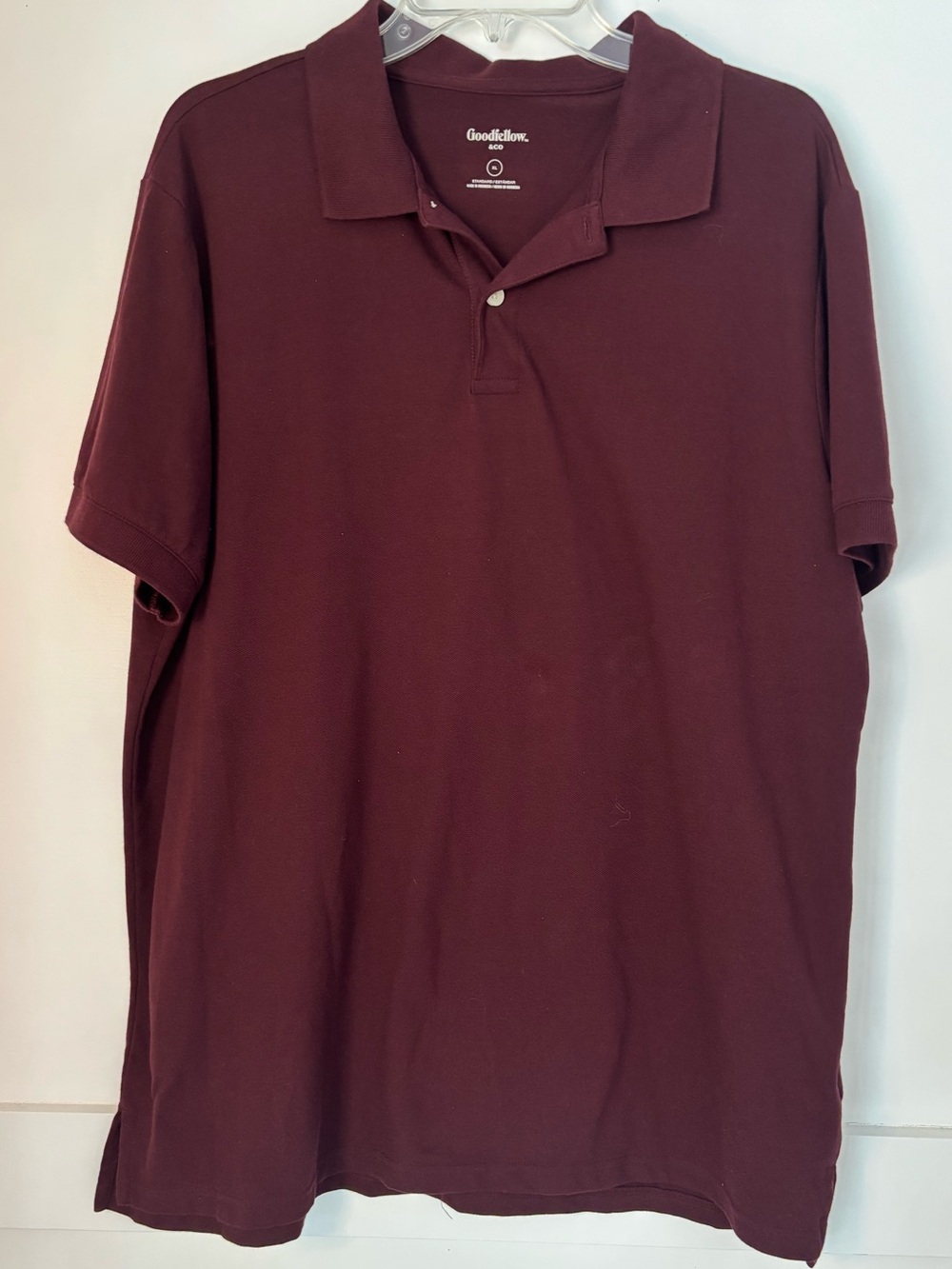 Goodfellow & Co Men's Maroon Short-Sleeve Polo size XL